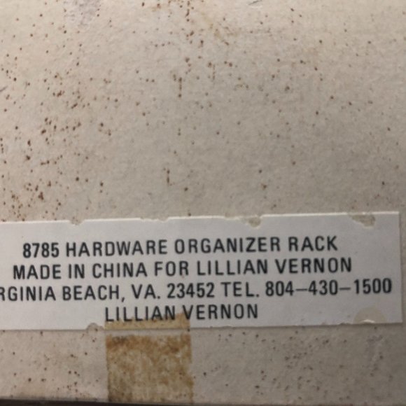 Lillian Vernon Hardware Organizer Rack w 10 Containers and Mounting Screws NIB - Picture 9 of 10